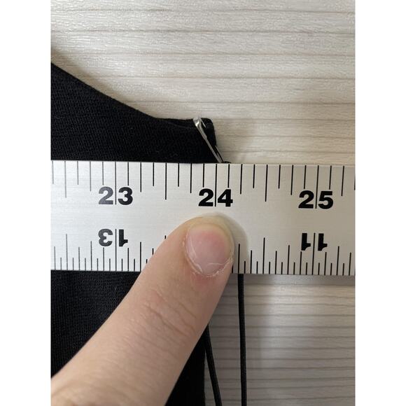 Rachel Zoe Vest Womens 1X Black Gold Button Longline Sleeveless Pockets Plus - Picture 4 of 7